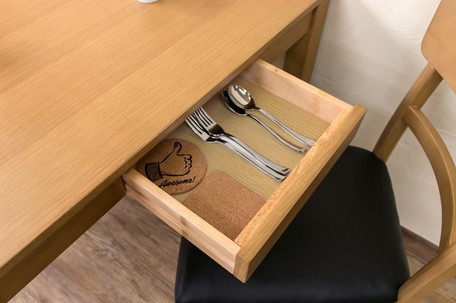 引き出し付フリーテーブル 110×70 BR/NA】 ダイニング ダイニングテーブル